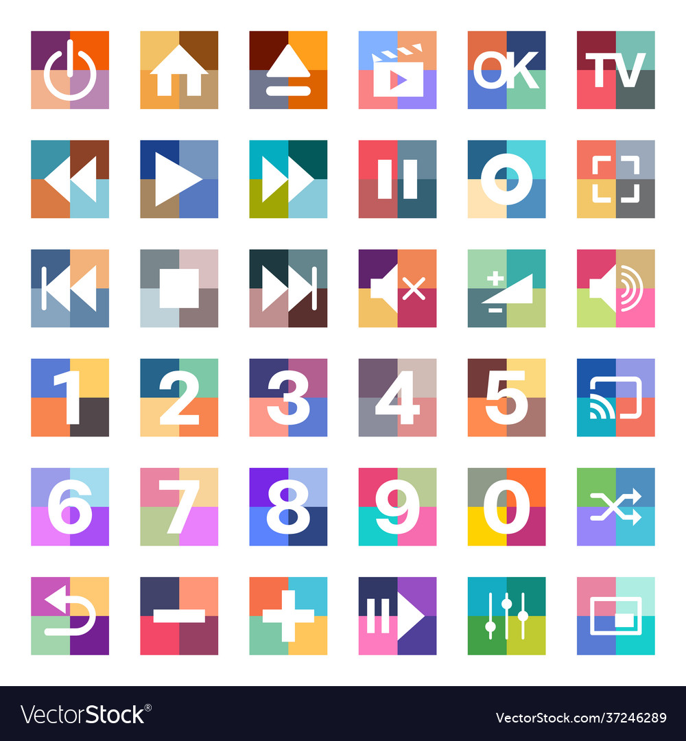 Excellent media player icon and button set