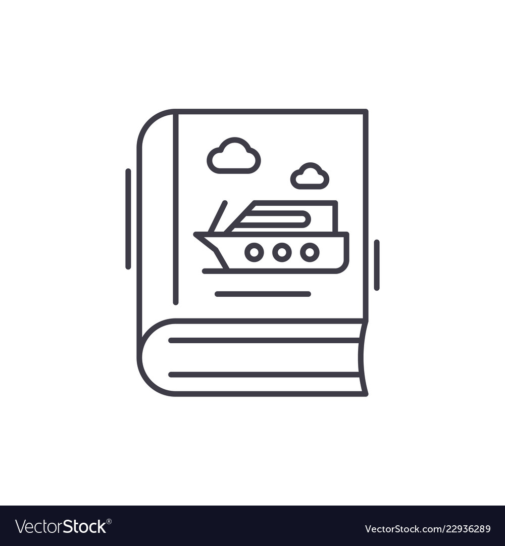 Guide line icon concept linear Vector Image Guide line icon concept linear
