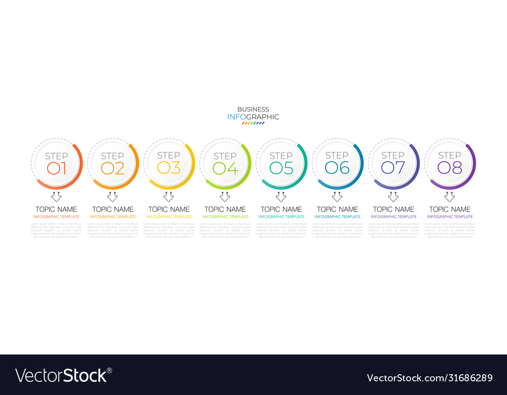 Minimal infographic timeline template