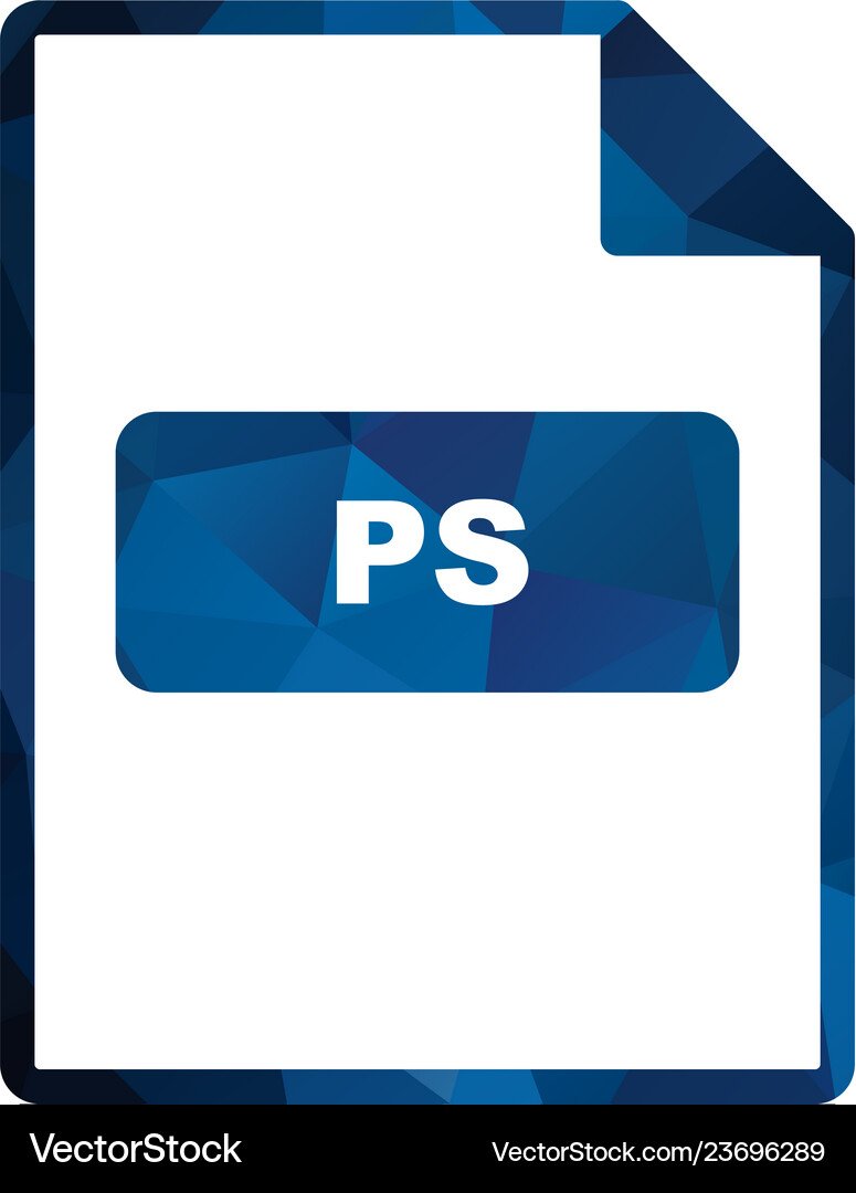 Ps icon Royalty Free Vector Image - VectorStock