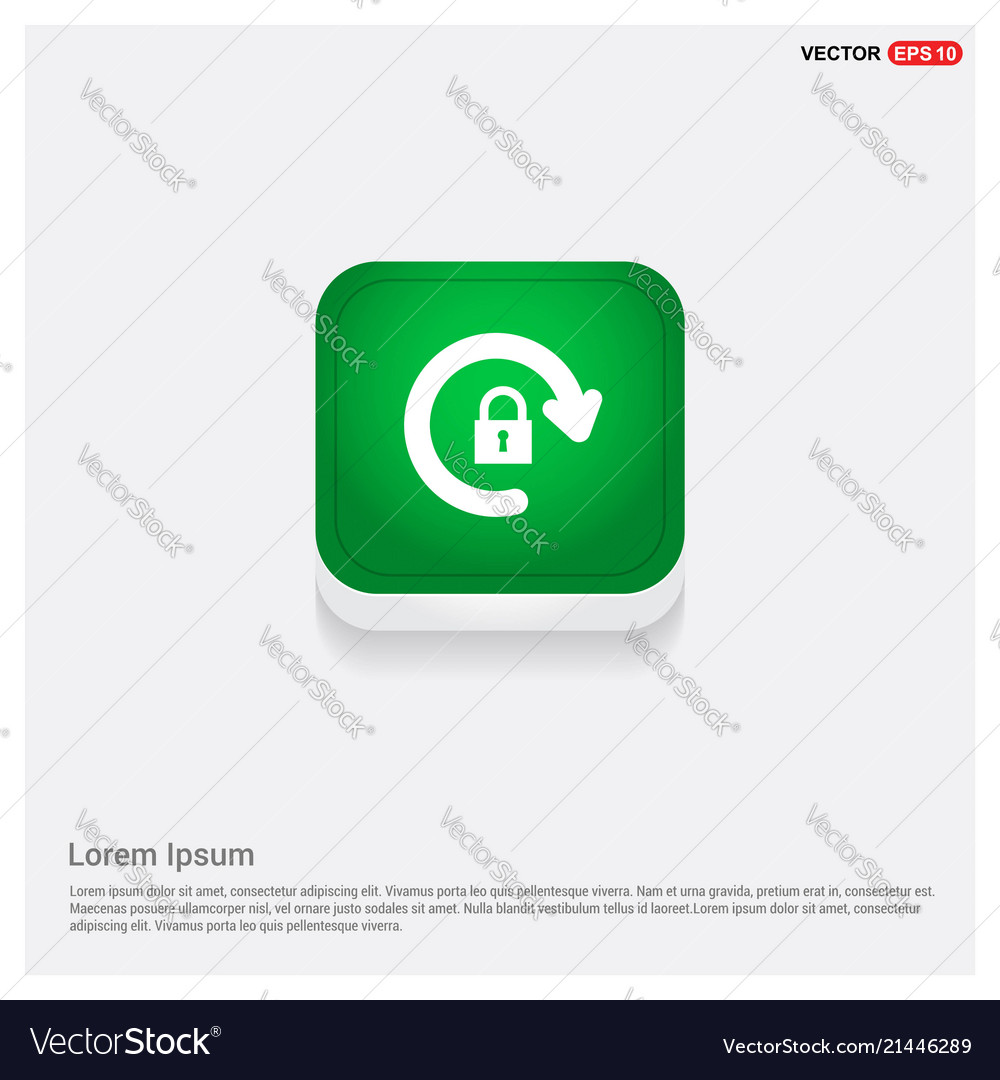 Refresh icon green web button Vector Image Refresh icon green web button