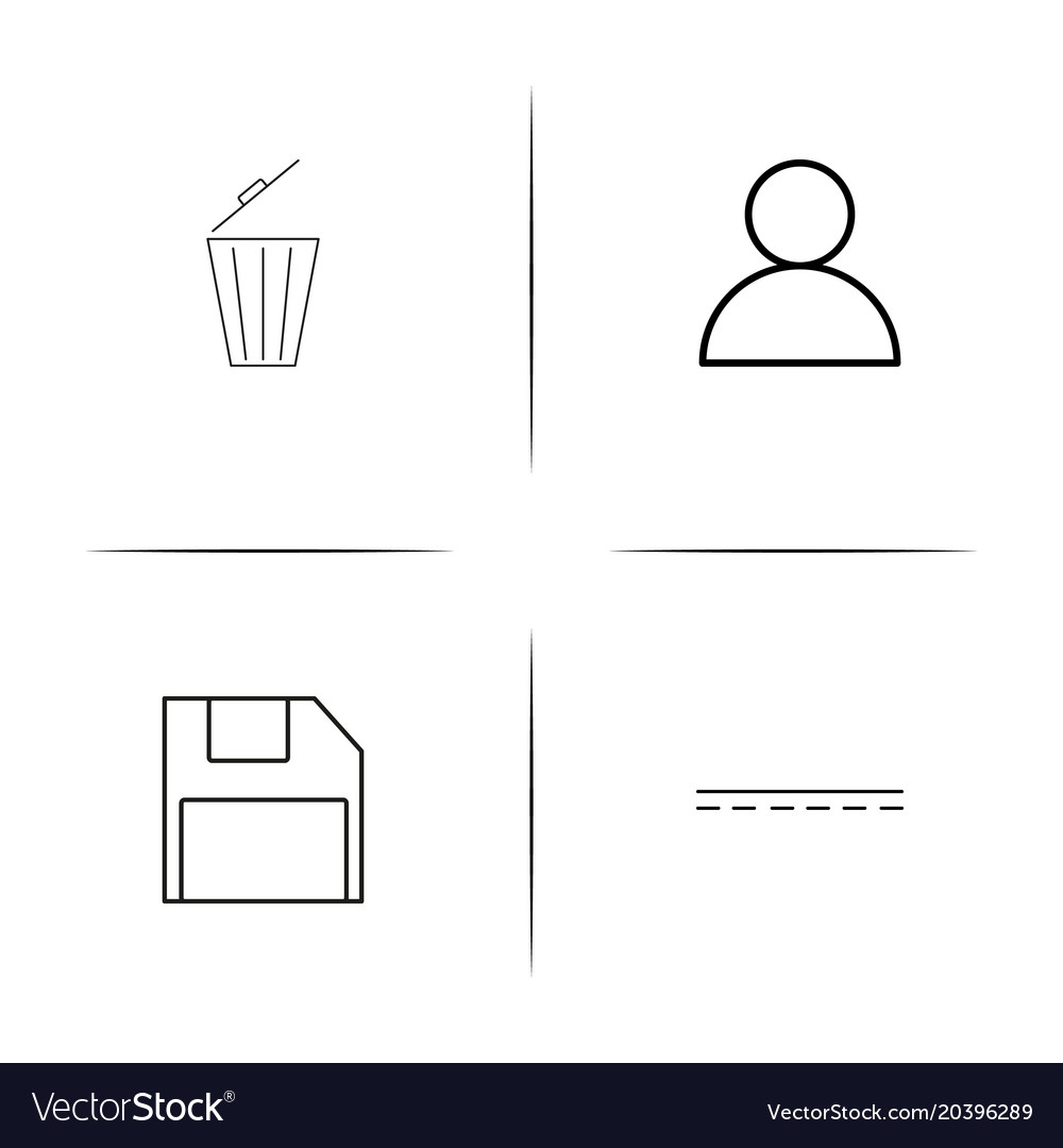 Signs and symbols simple linear icon setsimple