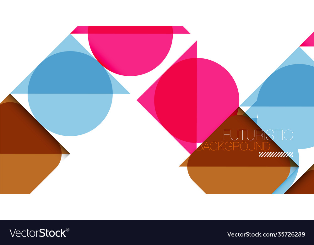 Simple circles and triangles abstract background