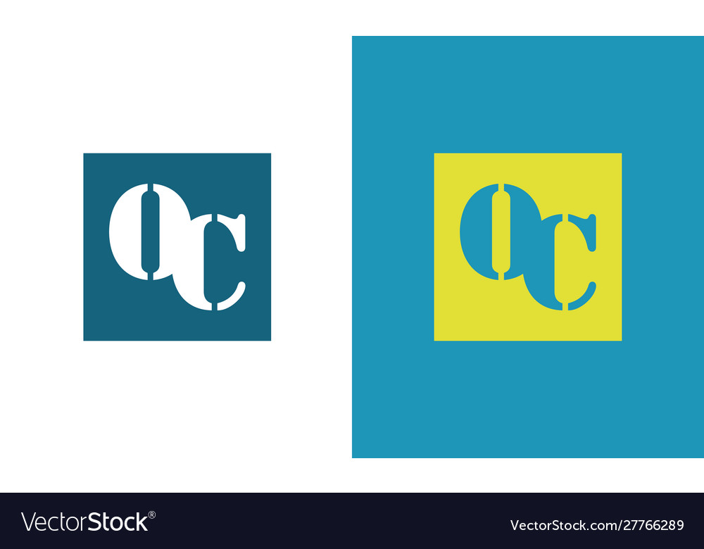 Square letter oc logo