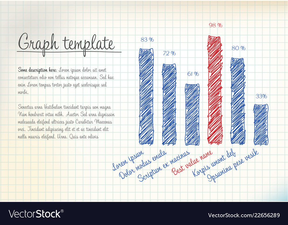 Statistics handdrawn column vertical graph