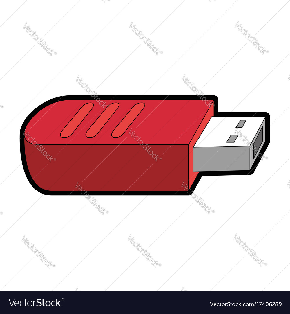 Usb memory isolated icon Royalty Free Vector Image