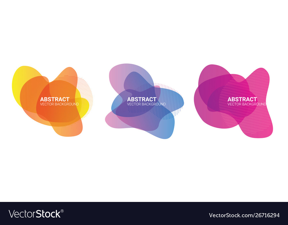Abstract Fluid Color Gradient Shapes