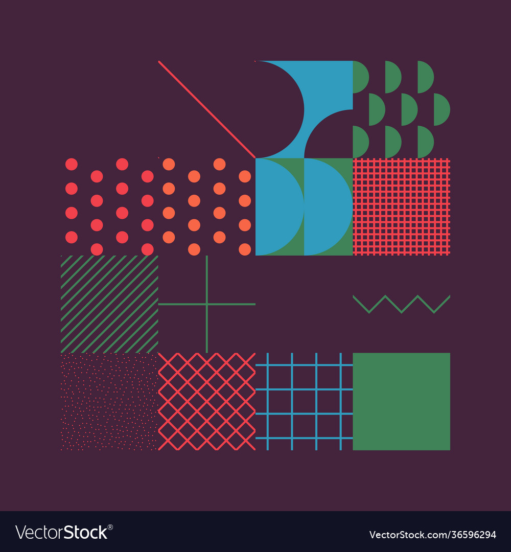 Abstract pattern design elements vector image Abstract pattern design elements