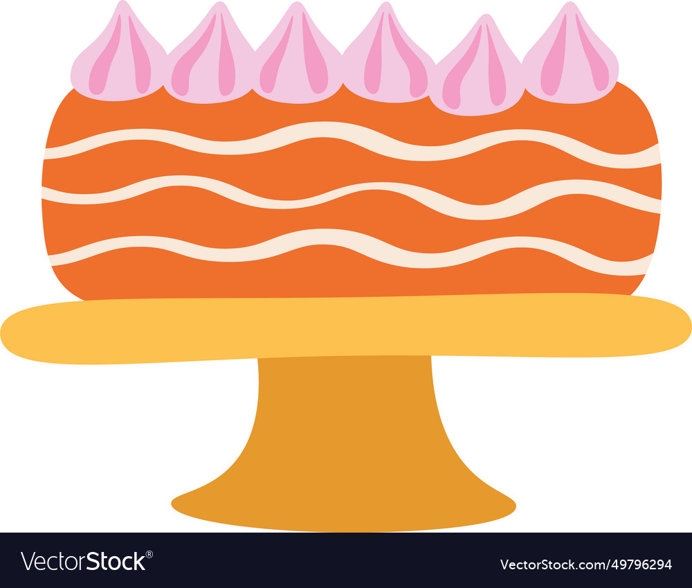 Cake On Stand Royalty Free Vector Image - Vectorstock