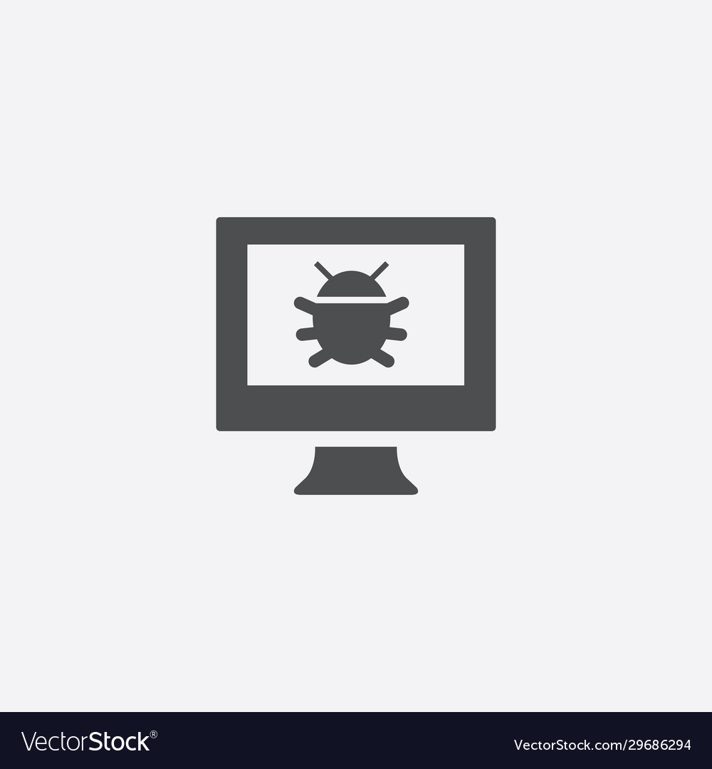 Computer Bug Icon - Security Threat