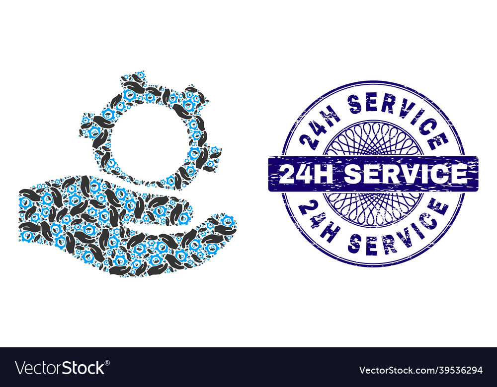 Engineering service recursion composition vector image Engineering service recursion composition