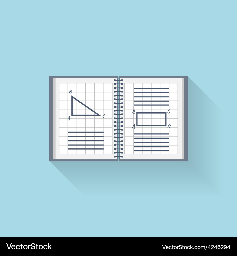 Flat book icon Royalty Free Vector Image - VectorStock