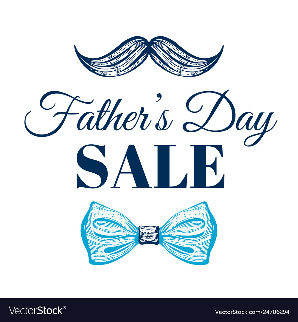 Happy Father S Day Sale Promotion Poster Cute Vector Image