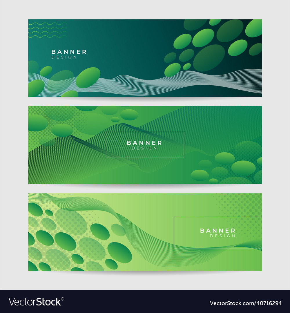 Modern green abstract banner background