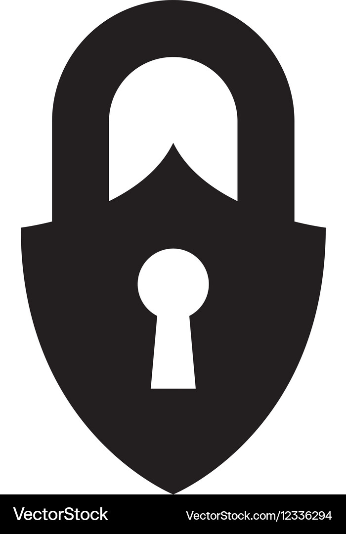 Padlock secure isolated icon Royalty Free Vector Image
