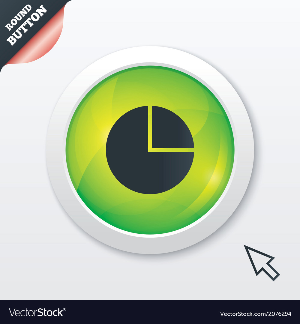 Pie chart graph sign icon diagram button