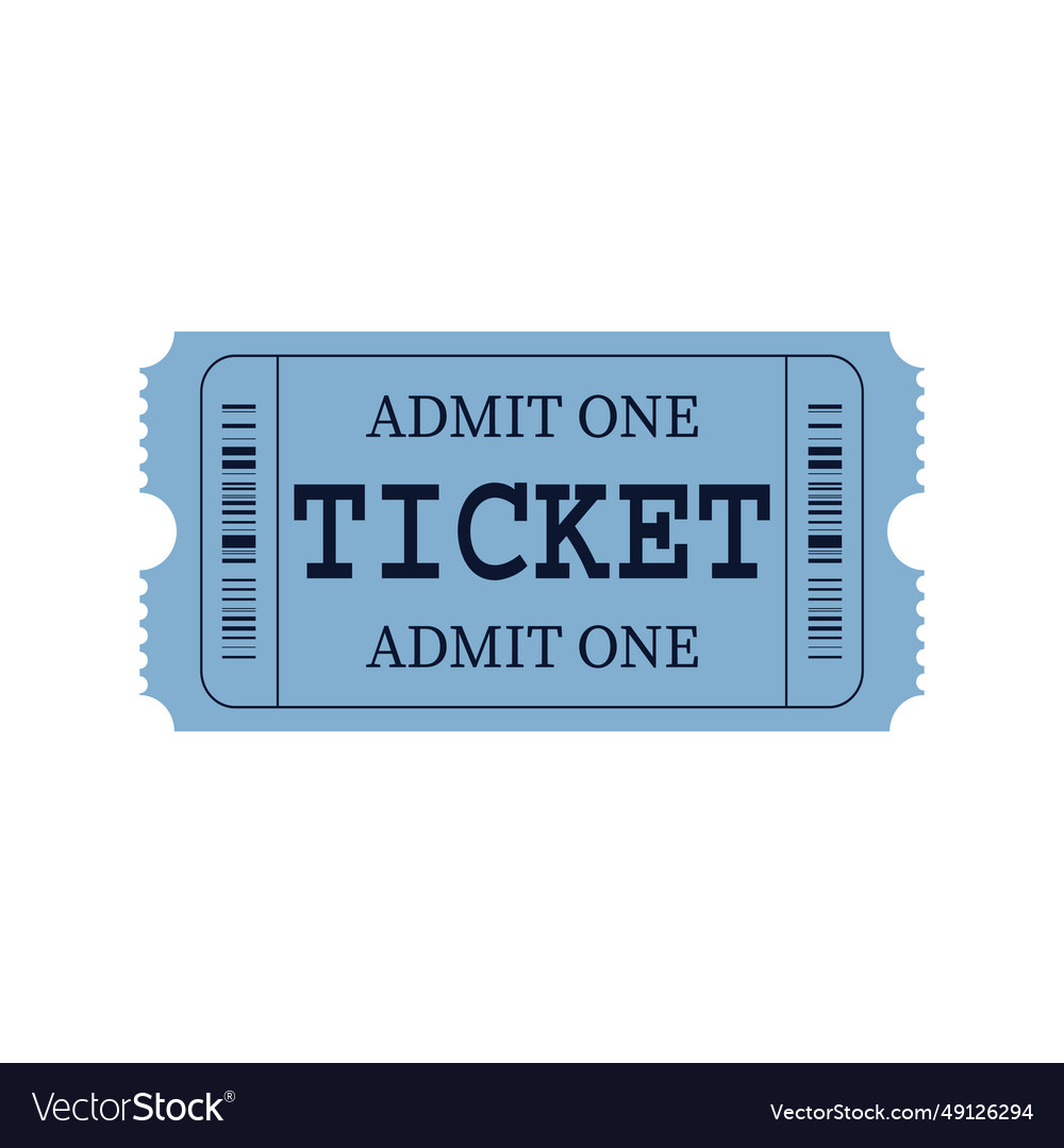 Retro Ticket Design Template Admit One Royalty Free Vector