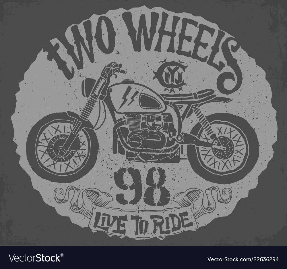 Vintage Motorcycle T-Shirt Artwork