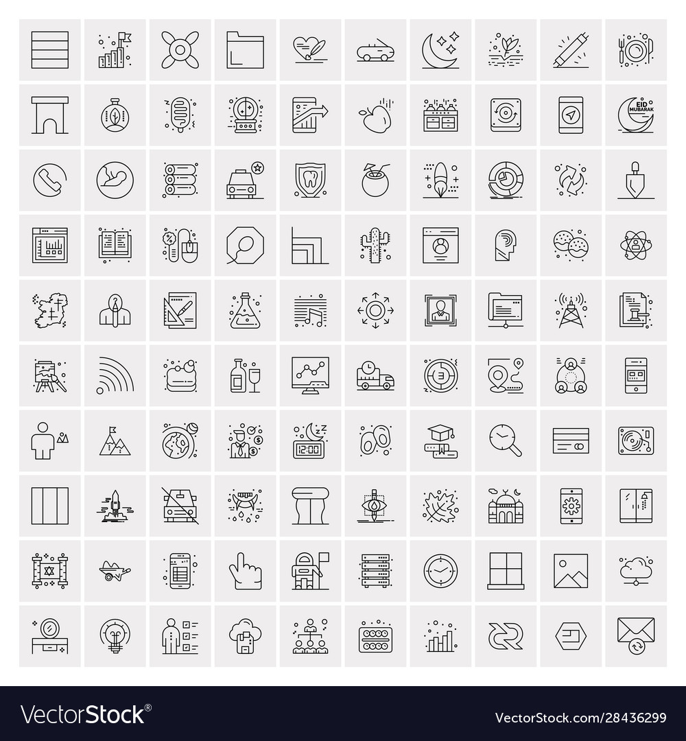 100 business icons universal set for web