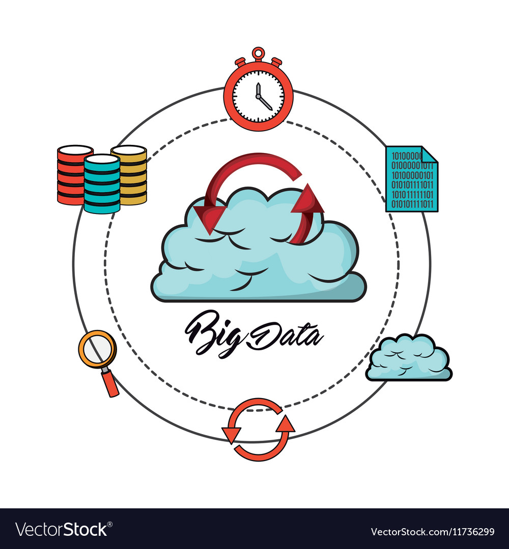 Big data related icons image