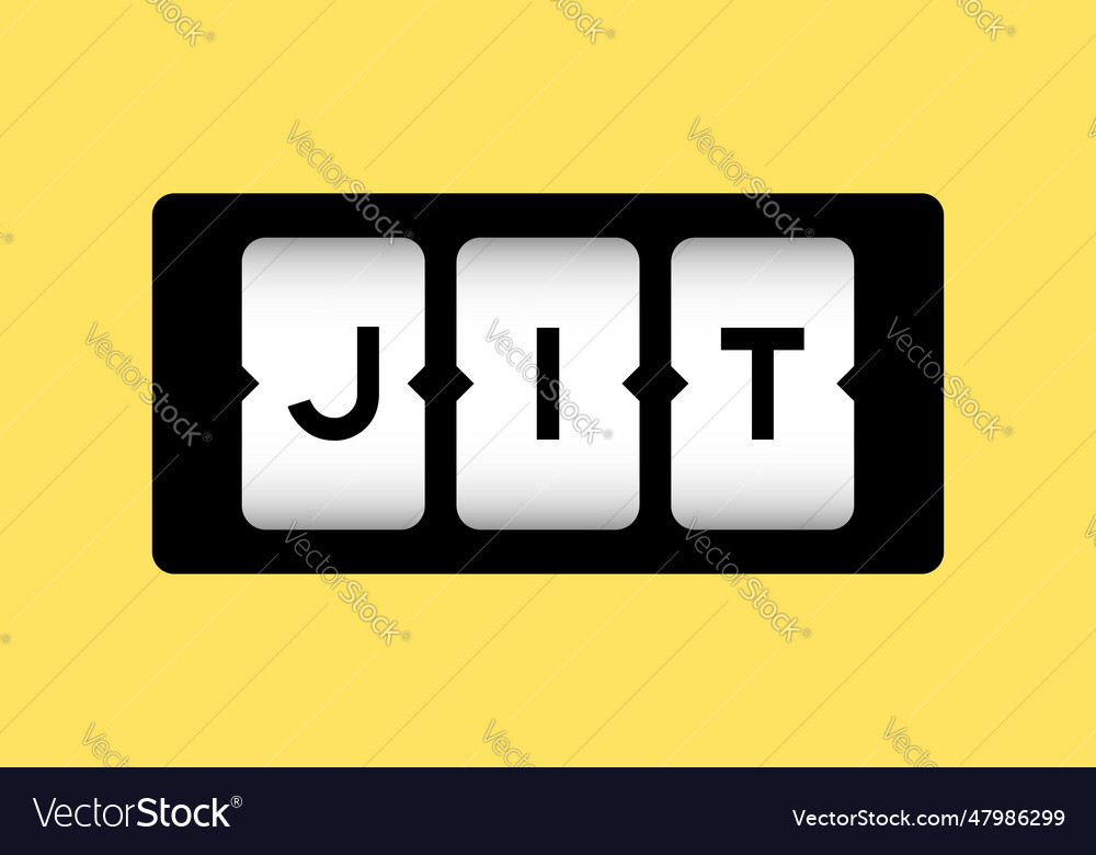 Black color in word jit abbreviation of just