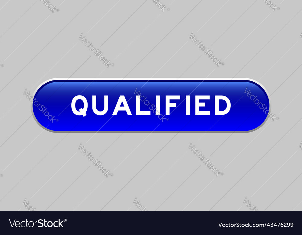 Blue color capsule shape button with word vector image Blue color capsule shape button with word