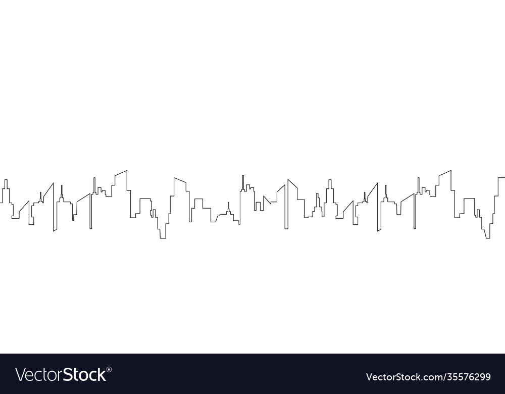 City landscape contour abstract zigzags