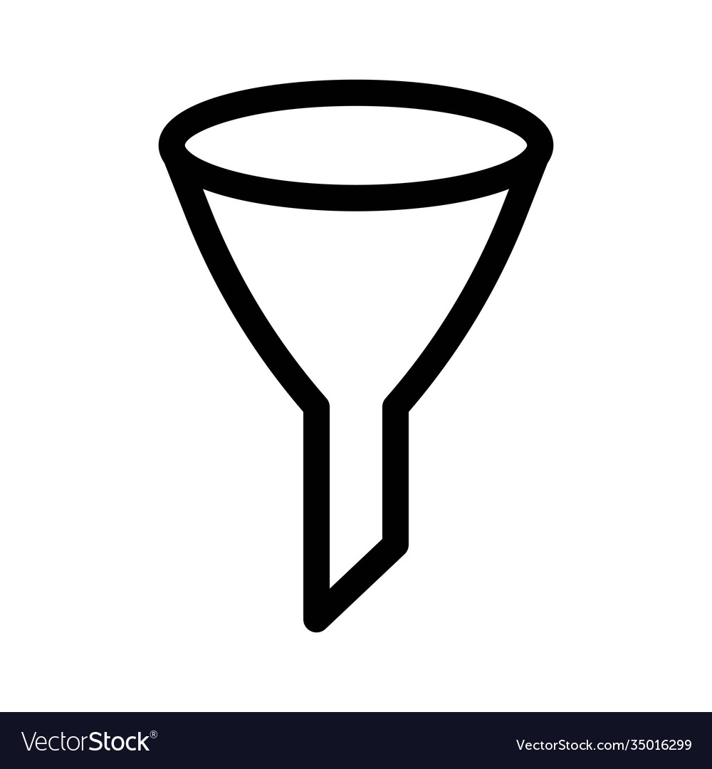 Data filter icon linear style pictograph isolated