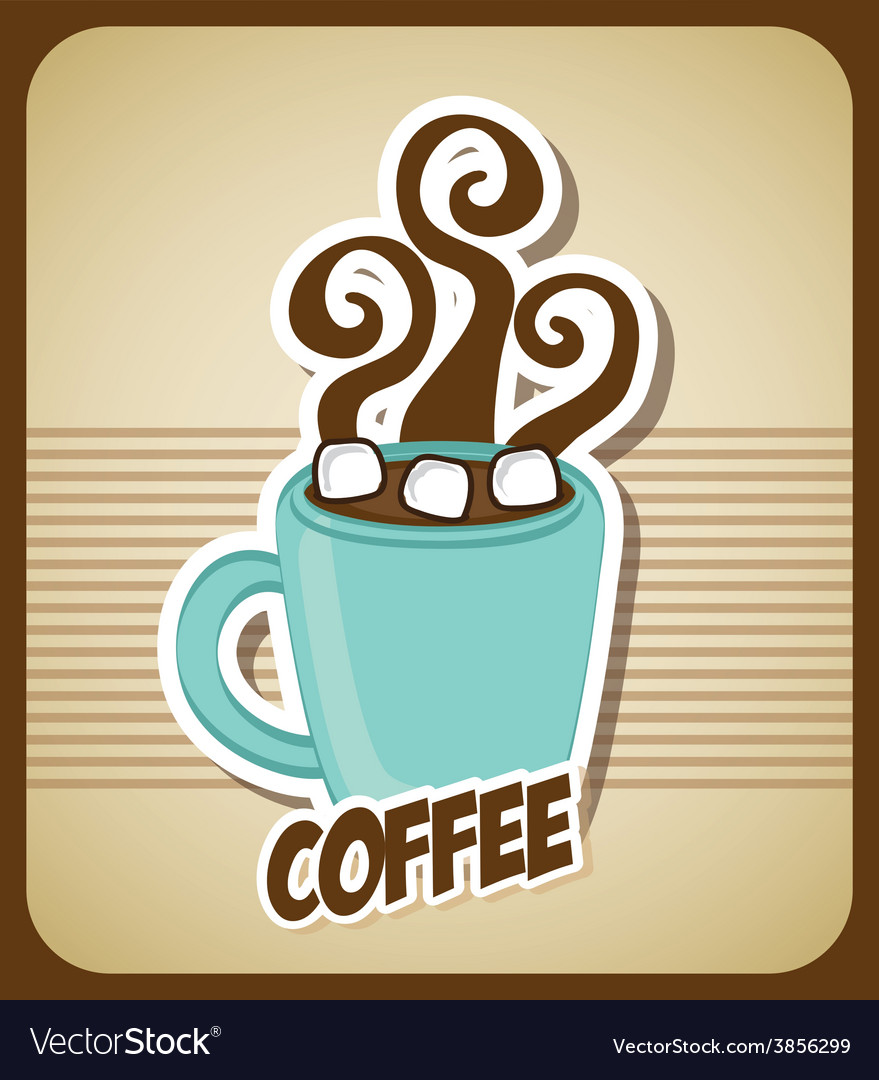 Delicious coffee Royalty Free Vector Image - VectorStock