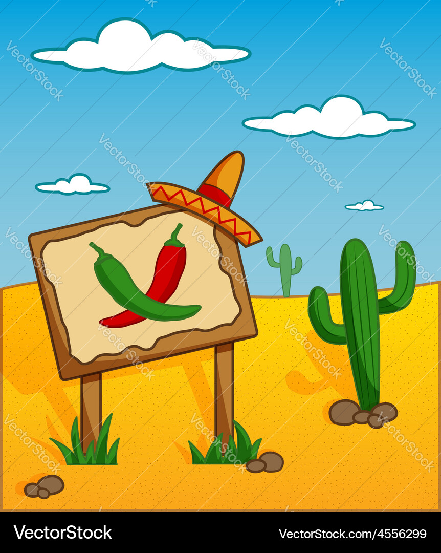 Desert background Royalty Free Vector Image - VectorStock