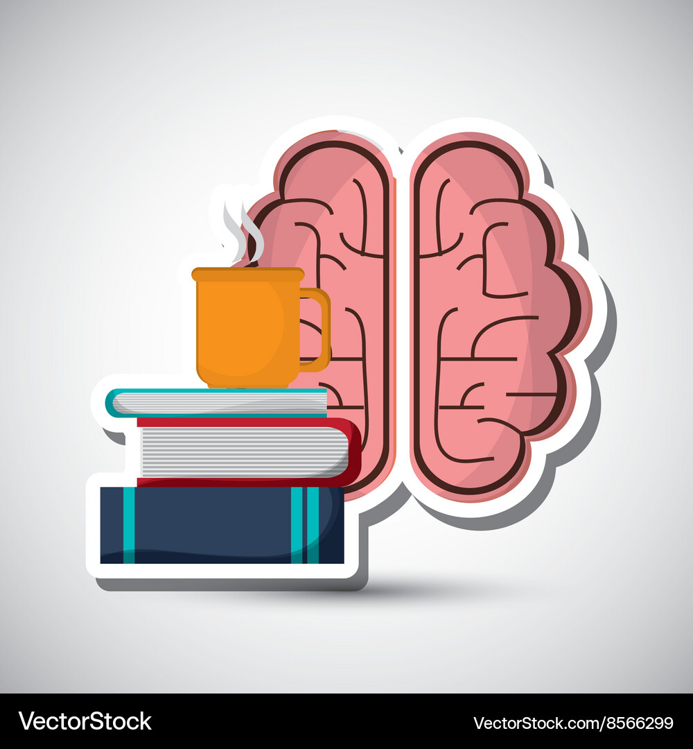 Flat about brain design Royalty Free Vector Image