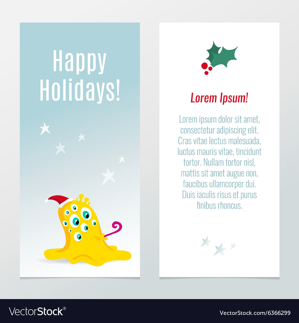 Funny christmas and new year holiday banners