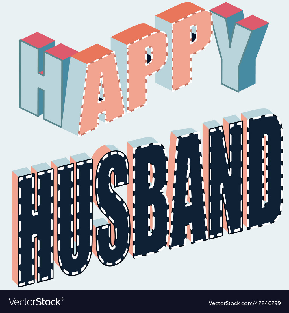 Happy husband Royalty Free Vector Image - VectorStock