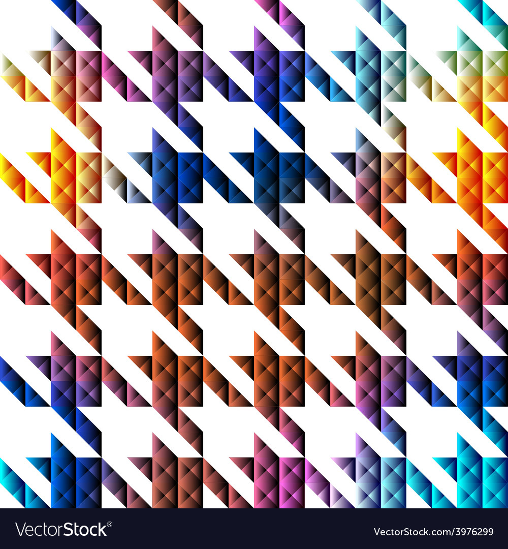 Hounds-tooth geometric pattern of triangles