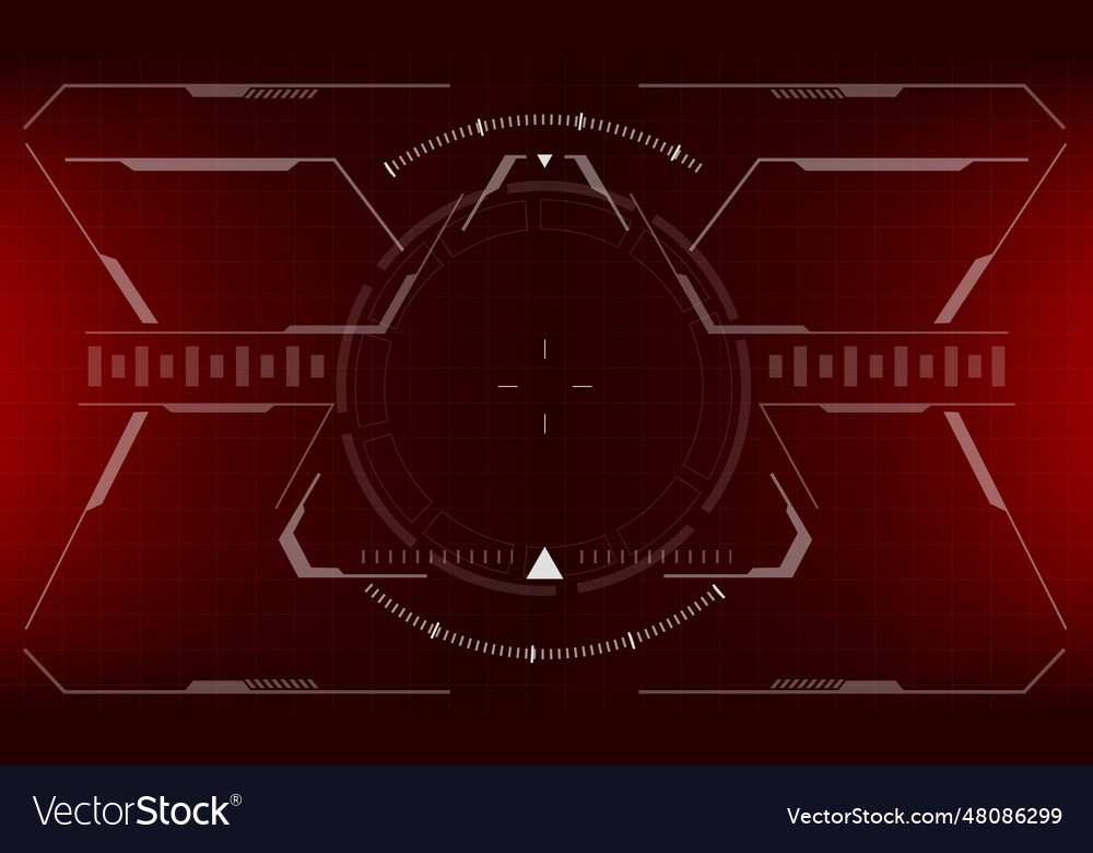 Hud sci-fi interface screen view design virtual Vector Image Hud sci-fi interface screen view design virtual