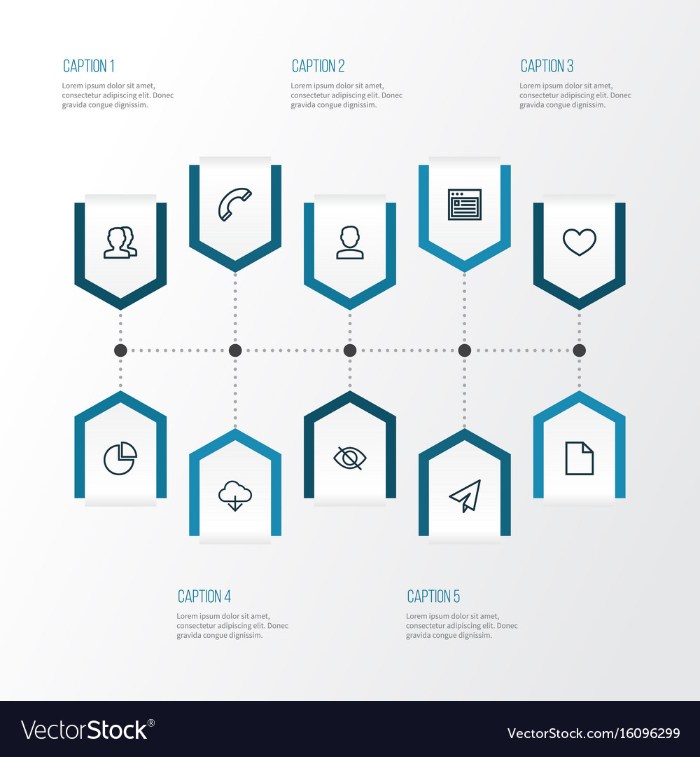 Interface outline icons set collection of user