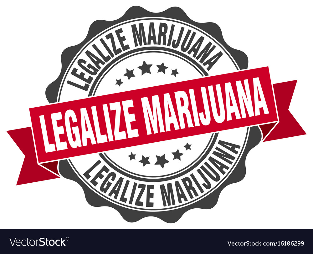 Legalize marijuana stamp sign seal