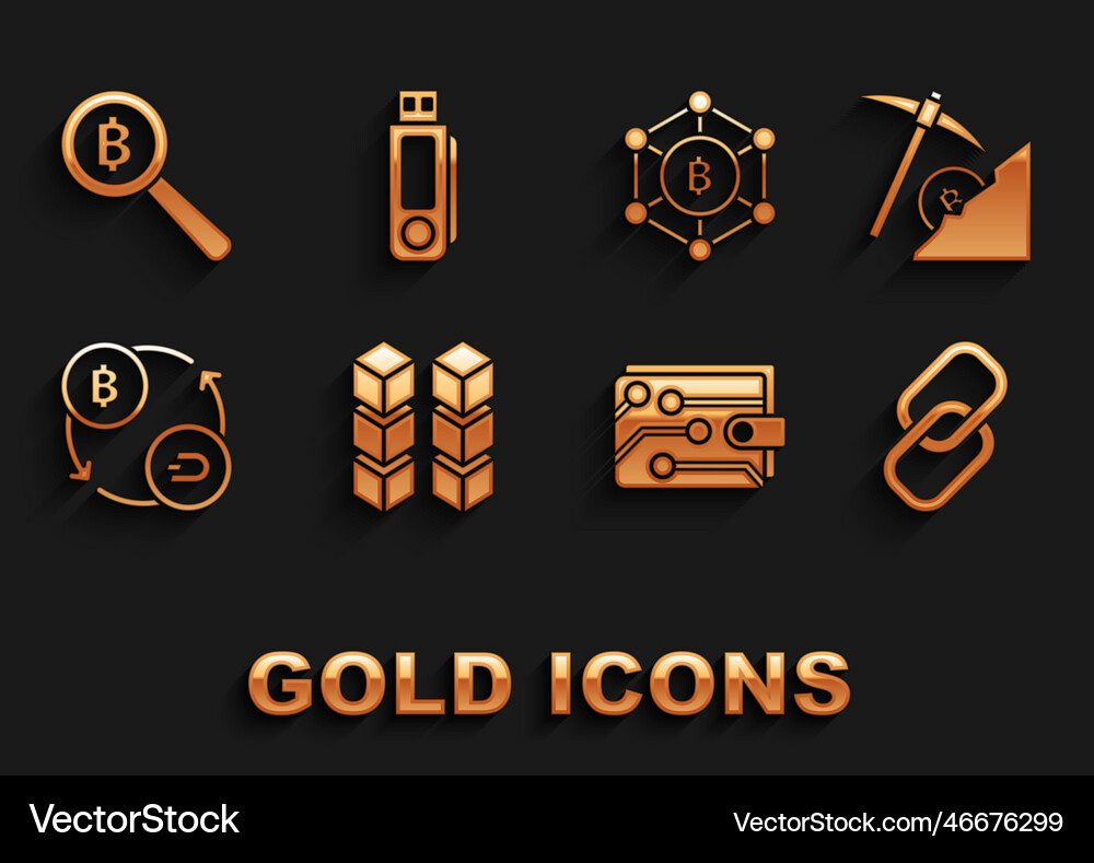 Set blockchain technology cryptocurrency cloud Vector Image