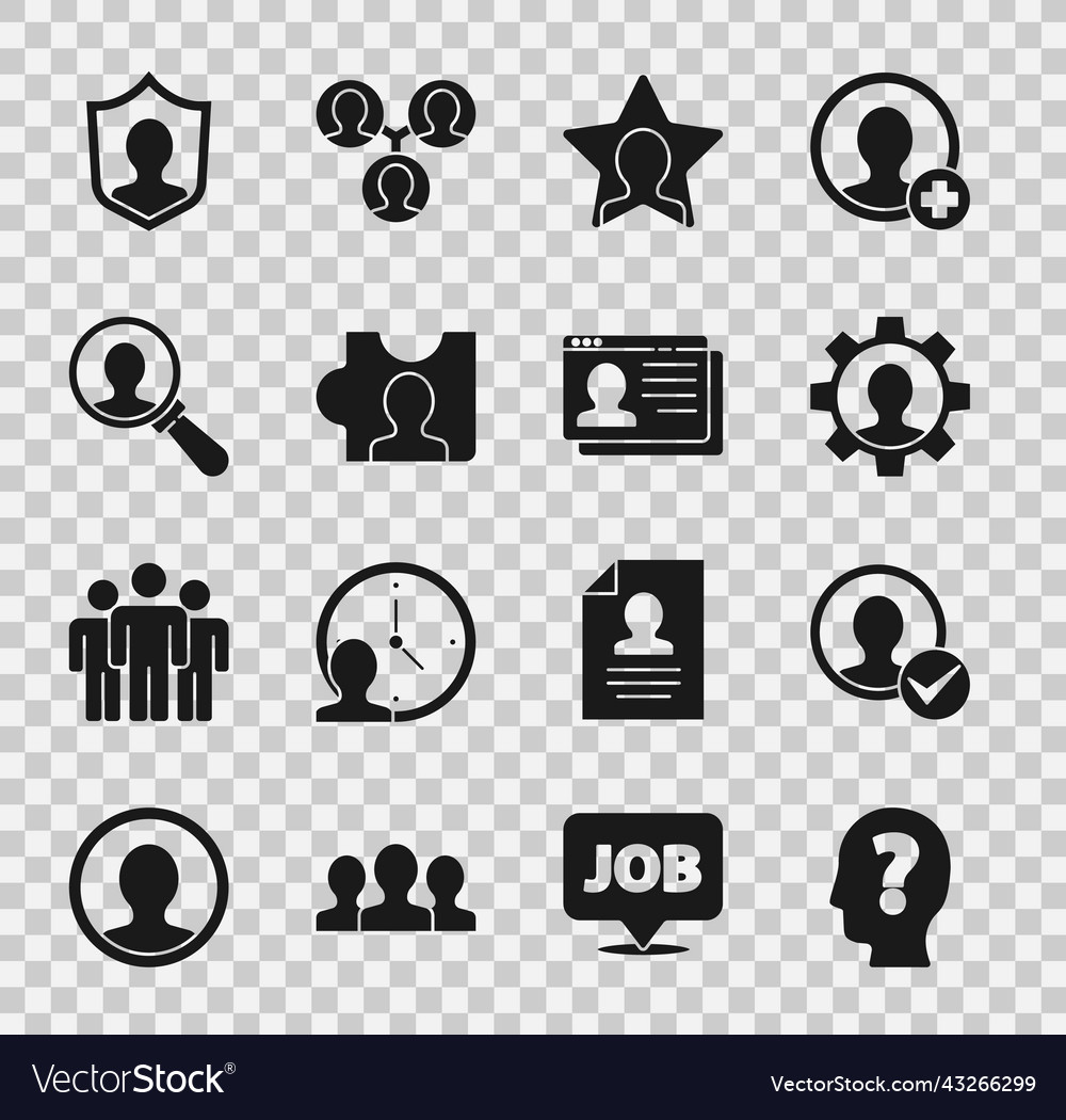 Set head with question mark create account screen vector image Set head with question mark create account screen