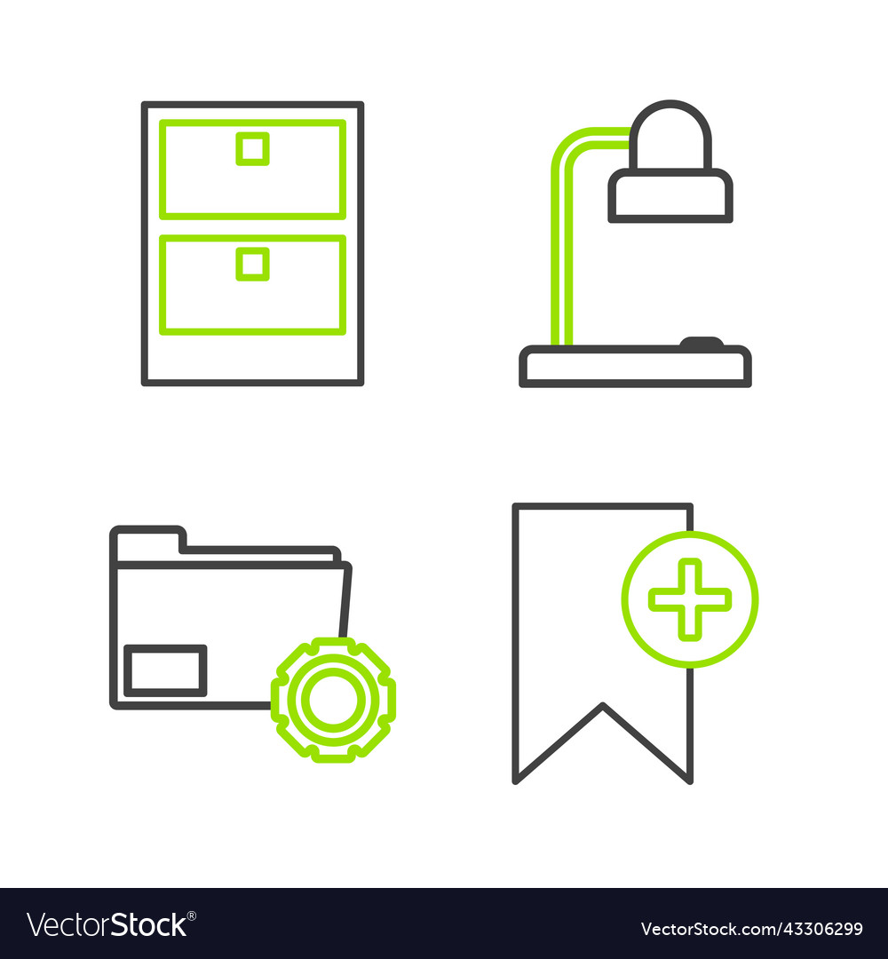 Set line bookmark folder settings with gears