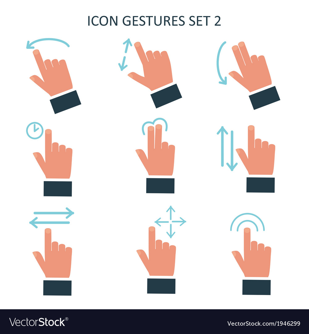 Touch Gestures Icon Set