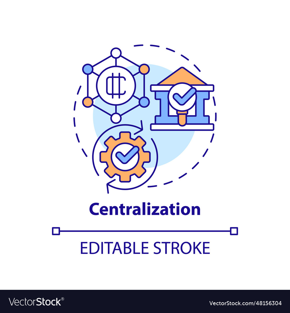 2d customizable centralization line icon concept Vector Image 2d customizable centralization line icon concept
