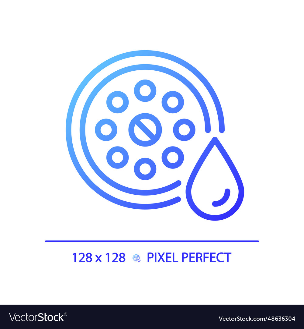2d simple thin linear blue gradient drain icon vector image 2d simple thin linear blue gradient drain icon