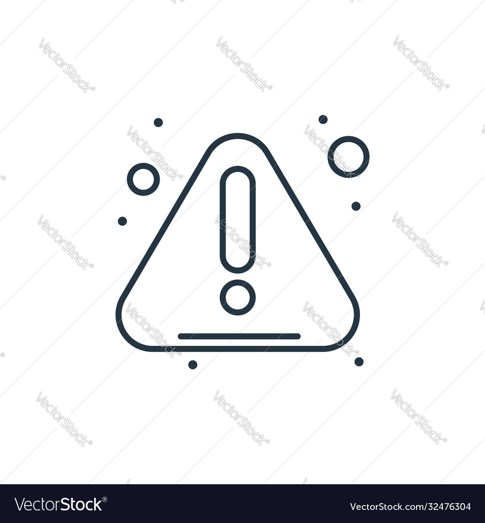 Alert icon editable stroke linear