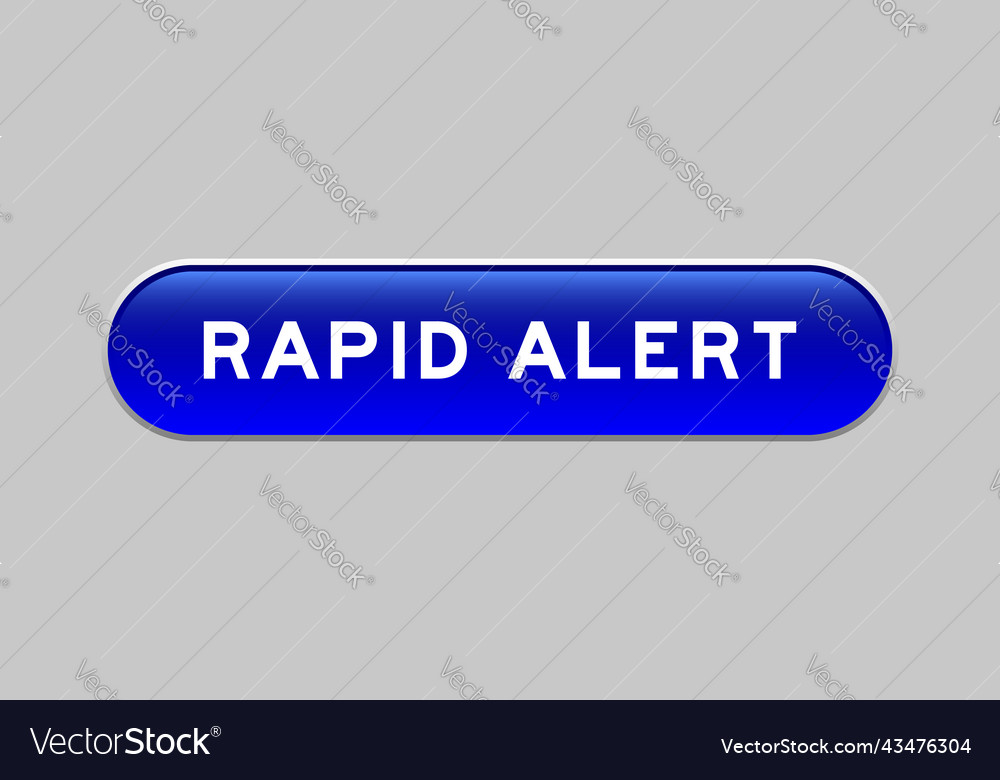 Blue color capsule shape button with word rapid vector image Blue color capsule shape button with word rapid