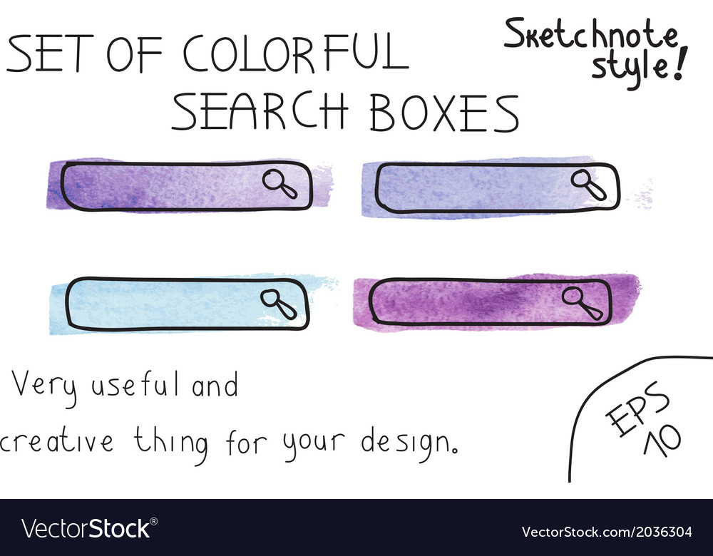Colorful Search Boxes Sketch