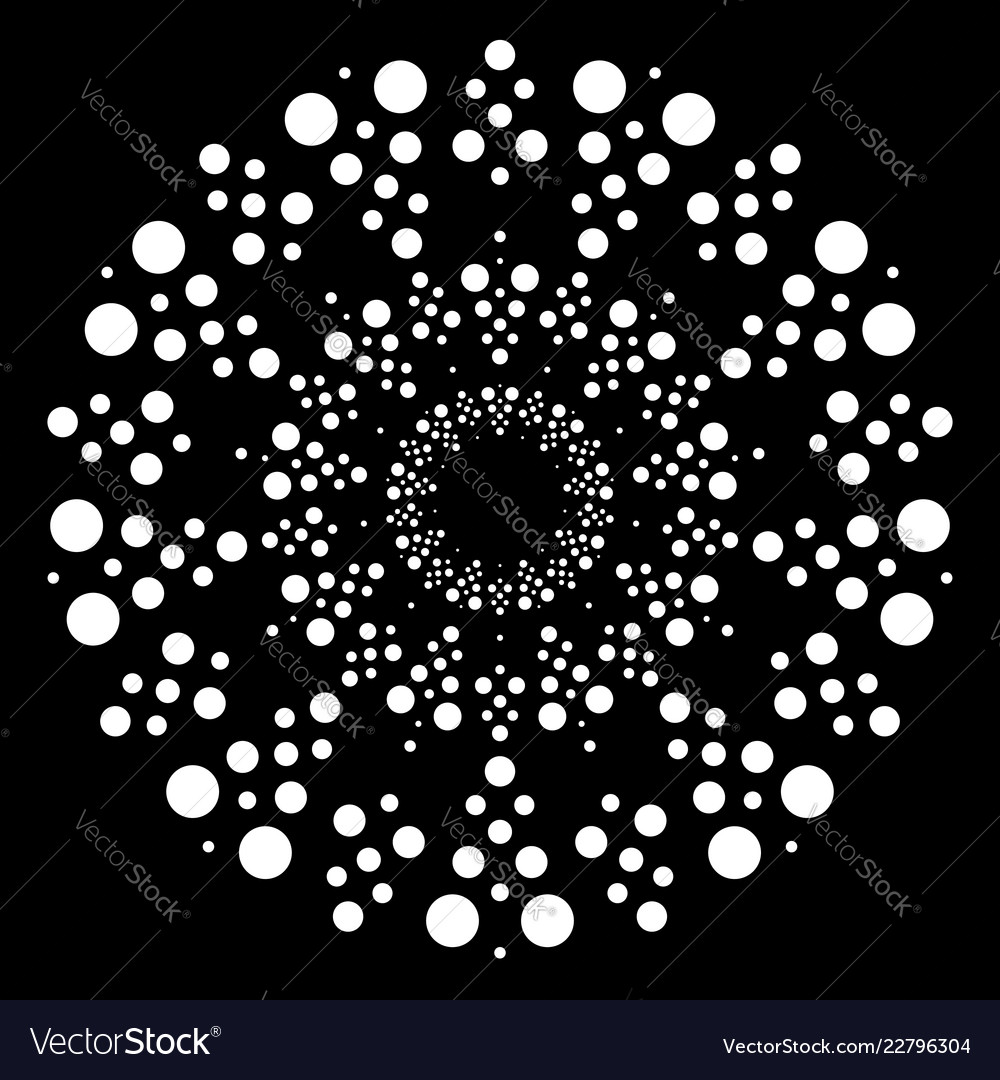 Concentric Dotted Circle Burst