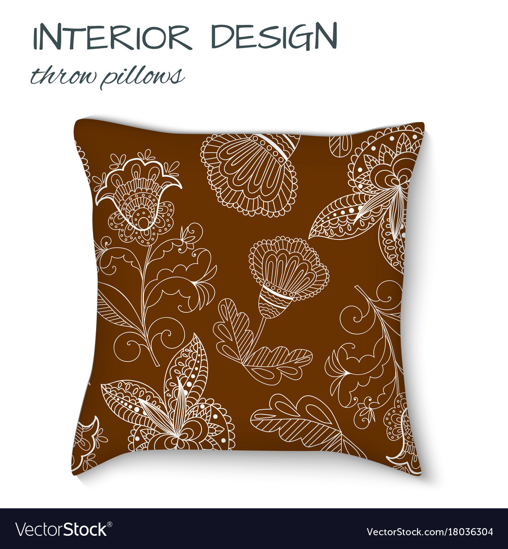 Design Cushions Home Interior Throw Pillows Vector Image