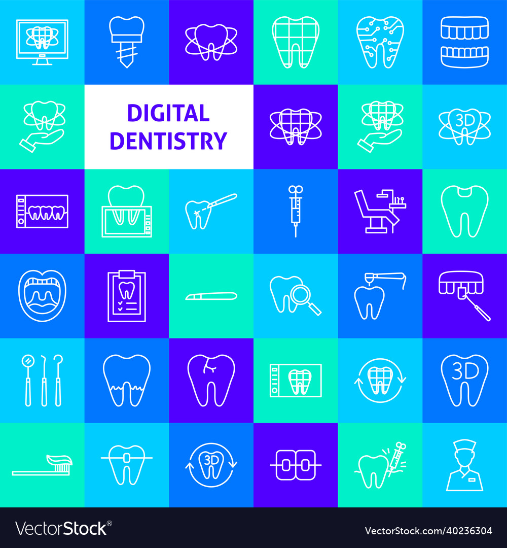 Digitale Zahntechnik-Symbole