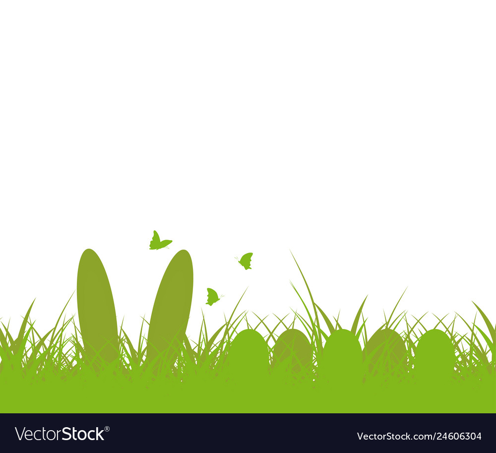 Easter background green grass and egg Vector Image Easter background green grass and egg